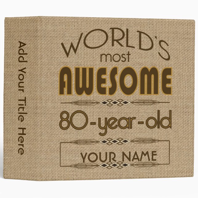 80th Birthday Celebration World Best Fabulous Binder (Front/Spine)
