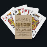 80th Birthday Celebration World Best Fabulous Playing Cards<br><div class="desc">Celebrate the milestone birthday of your favourite senior citizen with this fun gift reminding them of how fabulous they are. Customize with names,  initials or other text.</div>