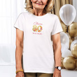 80th Birthday Cheers to 80 Year Floral Gold Number T-Shirt<br><div class="desc">80th birthday t-shirt with editable wording and gold number 80 decorated with pretty flowers. Feminine and elegant design with watercolor floral arrangements in shades of pink yellow orange and purple. Perfect for 80th birthday celebration,  spring or summer birthday lunch,  garden tea party etc.</div>