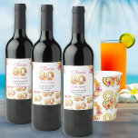 80th Birthday Cheers to 80 Year Floral Gold Number Wine Label<br><div class="desc">80th birthday wine labels with editable toast,  personalized wording and gold number 80 decorated with pretty flowers. Feminine and elegant design with watercolor floral arrangements in shades of pink yellow orange and purple. Perfect for 80th birthday celebration,  spring or summer birthday lunch,  garden tea party etc.</div>
