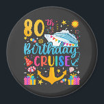 80th Birthday Cruise B-Day Party Circle Magnet<br><div class="desc">80th Birthday Cruise B-Day Party Funny design Gift Classic Circle Magnet Classic Collection.</div>