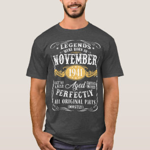 80th Birthday Decoration Legends Were Born In Nove T-Shirt