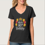80th Birthday Decorations for Women, It's Mom's 80 T-Shirt<br><div class="desc">80th Birthday Decorations for Women,  It's Mom's 80th</div>