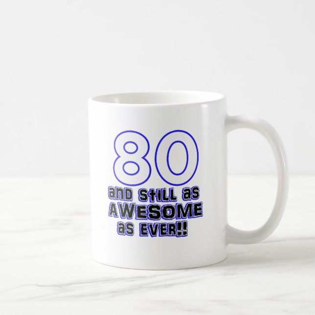 80th birthday design coffee mug (Right)