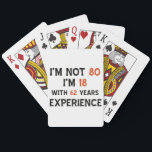 80th birthday designs playing cards<br><div class="desc">80 year old birthday designs for cool present</div>
