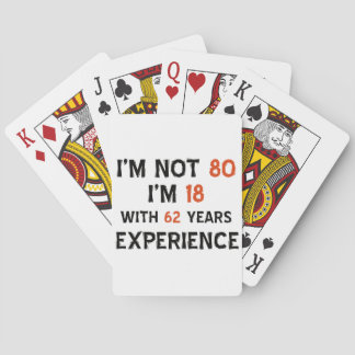 80th birthday designs playing cards