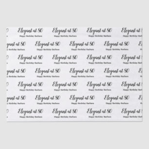 80th Birthday Elegant at 80 Personalize  Tissue Paper