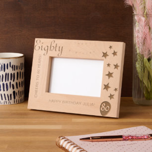 80th Birthday Engraved Keepsake Frame