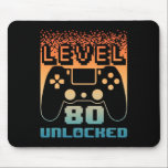 80th Birthday For Men Level 80 Unlocked Gamer 80 Y Mouse Pad<br><div class="desc">80th Birthday For Men Level 80 Unlocked Gamer 80 Year Old</div>