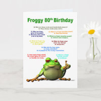80th Birthday, Frog Jokes