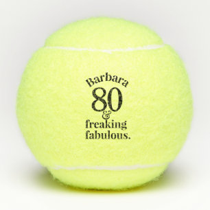 80th Birthday Funny Fabulous Personalized Tennis Balls