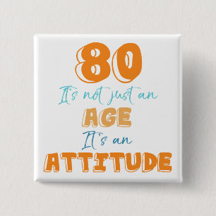 80th Birthday Gag Gift 2 Inch Square Button