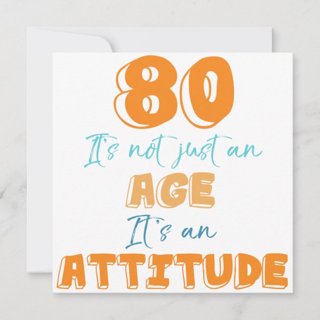 80th Birthday Gag Gift Card (Front)