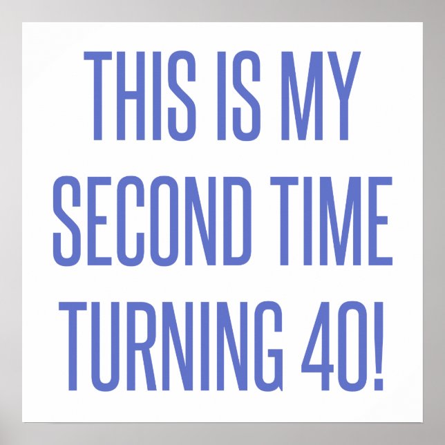 80th Birthday Gag Gift Poster (Front)