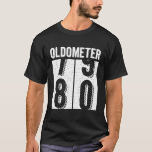 80Th Birthday Gifts Oldometer 79-80 Vintage Funny T-Shirt