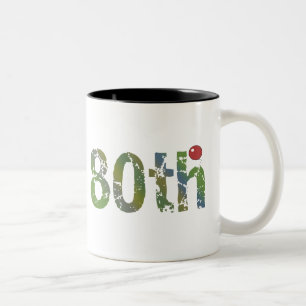 80th Birthday Gifts Two-Tone Coffee Mug