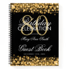 80th Birthday Guestbook Party Sparkles Gold
