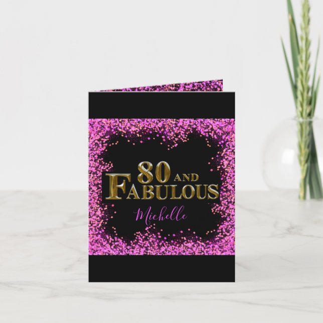 80th Birthday  Holiday Card (Front)