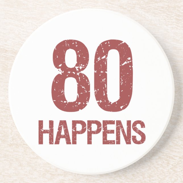 80th Birthday Humour Coaster (Front)