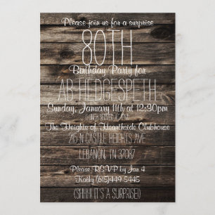 80th birthday invitation