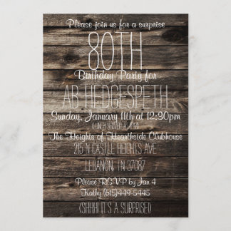 80th birthday invitation