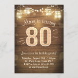 80th Birthday Invitation Vintage Eighty Birthday<br><div class="desc">♥ A perfect way to invite your guests to this special birthday party!</div>