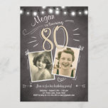 80th Birthday Invitation Vintage Eighty Birthday<br><div class="desc">♥ A perfect way to invite your guests to this special birthday party!</div>