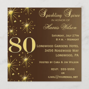 80th Birthday Invitations