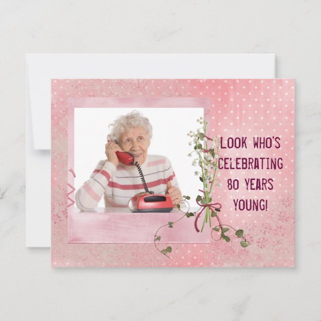 80th Birthday Invite (Front)