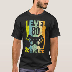 80th Birthday Ladies Mens Level 80 Years 1942 1 T-Shirt