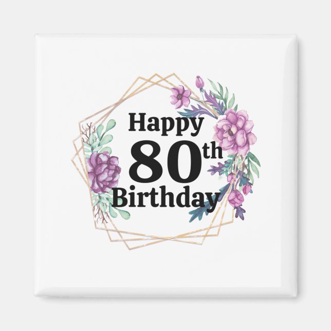 80th Birthday  Magnet (Front)