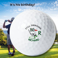 80th Birthday Men's Monogram Name