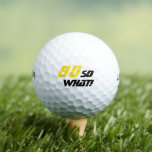 80th Birthday Motivational Elegant Golf Balls<br><div class="desc">These elegant and stylish golf balls are a great gift idea for a person who loves playing golf and is celebrating the 80th birthday. A motivational and funny text 80 So what! is great for a person with a sense of humour. The text is in yellow and black colours. You...</div>