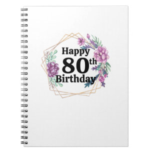 80th Birthday  Notebook