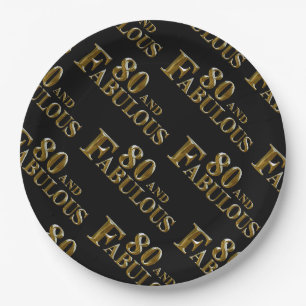80th Birthday  Paper Plate