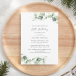 80th Birthday Party Eucalyptus Botanical Invitation<br><div class="desc">Create your own one-of-a-kind birthday party invitation with our modern minimalistic design template by clicking the "Personalize" button. You can easily repurpose for other special milestone events coming up to invite family,  friends,  and coworkers</div>