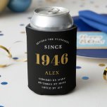 80th Birthday Party Favour & Keepsake Personalized Can Cooler<br><div class="desc">Luxurious 80th Birthday Black and Gold Can Cooler: The perfect party companion. Our high-quality 80th Birthday Can Cooler is made to help you toast to the big milestone in style. Crafted in sleek black and accented with gold, it brings a touch of luxury to your celebration. Not just a pretty...</div>