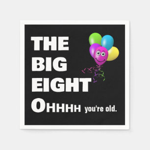80th Birthday Party Getting Old Humor  Napkin