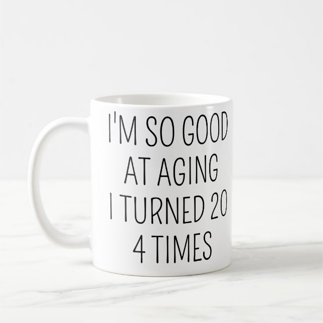 80th Birthday Party Gift 80 year old Coffee Mug (Left)