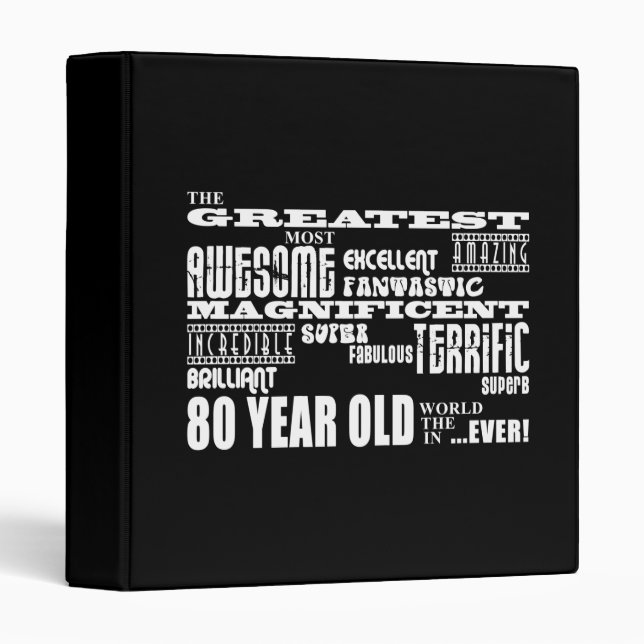 80th Birthday Party Greatest Eighty Year Old Binder (Front/Spine)