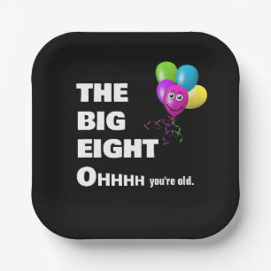 80th Birthday Party Humour Paper Plate