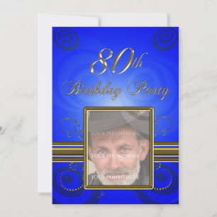 80th Birthday party Invitation