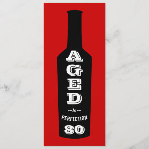 80th Birthday Party Invitation Aged to Perfection