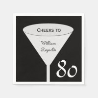 80th Birthday Party Paper Napkins