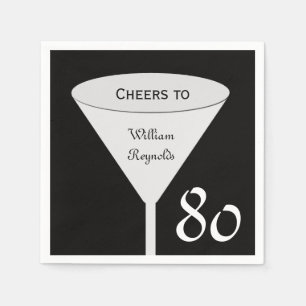 80th Birthday Party Paper Napkins