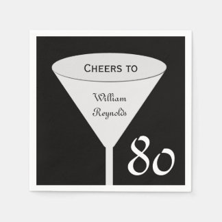 80th Birthday Party Paper Napkins