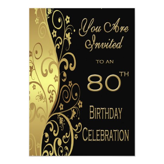 80th Birthday Party Personalized Invitation | Zazzle.ca