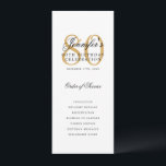 80th Birthday Party Program Gold Thank You<br><div class="desc">Elegant "Birthday Party Program" design featuring a formal typography script & custom text.</div>