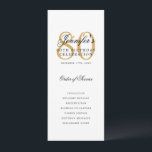 80th Birthday Party Program Gold Thank You<br><div class="desc">Elegant "Birthday Party Program" design featuring a formal typography script & custom text.</div>
