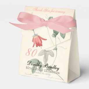 80th Birthday Passiflora Custom Thank You Favour B Favor Box